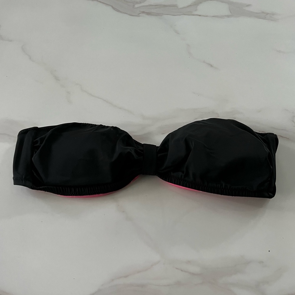 Victorias Secrete Pink 💖 black bandeau bikini top